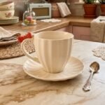 Tasse en Céramique avec Nœud Rouge Papillon