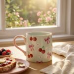 Mug en céramique Cerises et Nœuds Roses