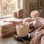 Mug Artisanal en Céramique Crème & Anse Bordeaux – Collection Douceur